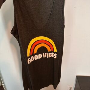 Good Vibes Graphic Mini Dress - Black